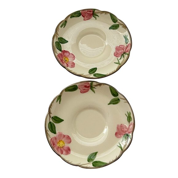 Set of 2 Vintage Franciscan Saucer Desert Rose Made In USA - Picture 1 of 8